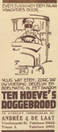 717408 Advertentie voor Ten Hoeve's Roggebrood, dat in Utrecht verkrijgbaar is bij de N.V. Luxe Broodbakkerijen v.h. ...